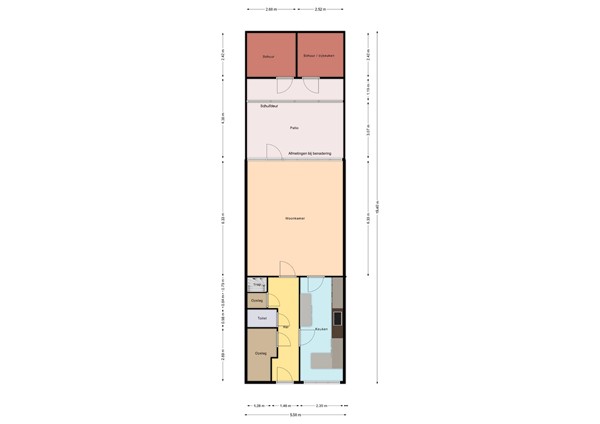 Floorplan - Vermeerstraat 152, 2525 VN Den Haag